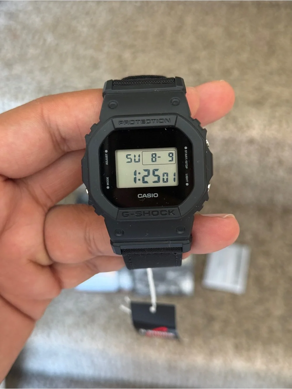 G-Shock Casio Digital Black Eco Fabric Strap Watch Mens